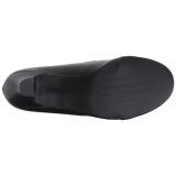 Negro Polipiel 7,5 cm JENNA-06 zapatos de saln tallas grandes