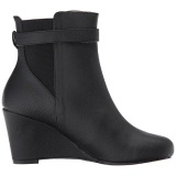 Negro Polipiel 7,5 cm KIMBERLY-102 botines tallas grandes