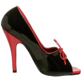 Negro Rojo 12,5 cm SEDUCE-216 Zapatos de tacn altos mujer