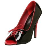 Negro Rojo 12,5 cm SEDUCE-216 Zapatos de tacn altos mujer