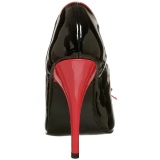 Negro Rojo 12,5 cm SEDUCE-216 Zapatos de tacn altos mujer