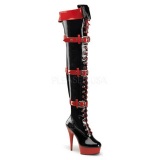 Negro Rojo 15,5 cm MEDIC-3028 Botas Altas Plataforma