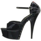 Negro Rojo 15 cm DELIGHT-660FH Corse Zapatos Tacn Aguja