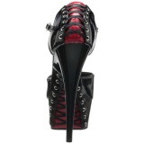 Negro Rojo 15 cm DELIGHT-660FH Corse Zapatos Tacn Aguja