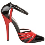 Negro Rojo 15 cm DOMINA-412 Zapatos de tacn altos mujer