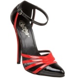 Negro Rojo 15 cm DOMINA-412 Zapatos de tacn altos mujer