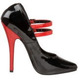 Negro Rojo 15 cm DOMINA-442 Zapatos de tacn altos mujer