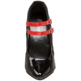 Negro Rojo 15 cm DOMINA-442 Zapatos de tacn altos mujer