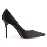 Negro Satinado 10 cm CLASSIQUE-20 zapatos de stilettos tallas grandes