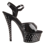 Negro Strass 15 cm STARDUST-609 Zapatos de tacn altos mujer