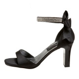 Negro Strass 8,5 cm ROMANCE-372 Sandalias Femininas Planos