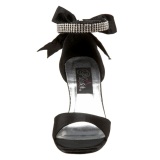 Negro Strass 8,5 cm ROMANCE-372 Sandalias Femininas Planos