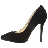 Negro Terciopelo 13 cm AMUSE-20 zapatos tacn de aguja puntiagudos