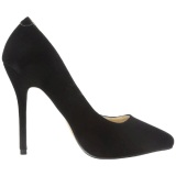 Negro Terciopelo 13 cm AMUSE-20 zapatos tacn de aguja puntiagudos