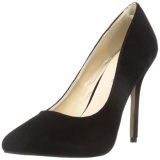 Negro Terciopelo 13 cm AMUSE-20 zapatos tacn de aguja puntiagudos