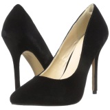 Negro Terciopelo 13 cm AMUSE-20 zapatos tacn de aguja puntiagudos