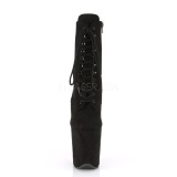 Negro Terciopelo 20 cm FLAMINGO-1020FS botines de pole dance