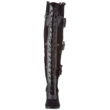 Negro Terciopelo 9,5 cm GLAM-300 over knee botas altas con tacn