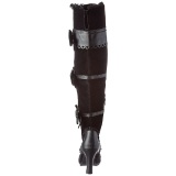 Negro Terciopelo 9,5 cm GLAM-300 over knee botas altas con tacn