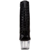 Negro Transparente 18 cm ADORE-1021 botines con suela plataforma mujer