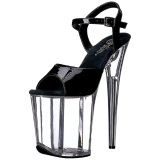 Negro Transparente 20 cm Pleaser FLAMINGO-809 Tacn Alto Plataforma