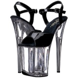 Negro Transparente 20 cm Pleaser FLAMINGO-809 Tacn Alto Plataforma