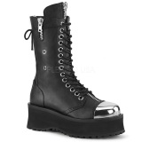 Negro Vegano 7 cm GRAVEDIGGER-14 botas demoniacult - botas plataforma unisex