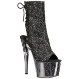 Negro brillo 18 cm ADORE-1018G botines con suela plataforma mujer