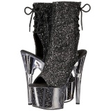 Negro brillo 18 cm ADORE-1018G botines con suela plataforma mujer