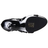 Negro gladiador 15 cm DELIGHT-682 Zapatos de Tacn Alto