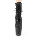 Negro glitter 20 cm FLAMINGO-1020GWR exotic botines de pole dance