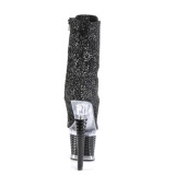 Negro glitter 20 cm SPECTATOR-1040G exotic botines de pole dance