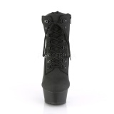 Negro imitacin de gamuza 15 cm DELIGHT-600TL-02 botines pleaser con plataforma