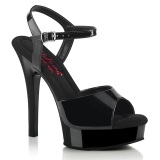 Negro sandalias fabulicious con plataforma 13,5 cm MAJESTY-509