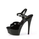 Negro sandalias pleaser con plataforma 15 cm EXCITE-609