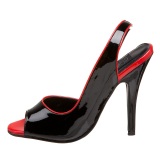 Negro zapatos slingback tacones 13 cm SEDUCE-117