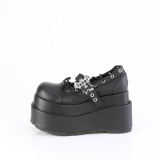 Negros 11,5 cm BEAR-23 emo maryjane plataforma zapatos con hebilla ancha