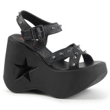 Negros 13 cm DemoniaCult DYNAMITE-02 lolita zapatos sandalias con cua alta