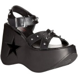 Negros 13 cm DemoniaCult DYNAMITE-02 lolita zapatos sandalias con cua alta