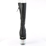 Negros 18 cm BEJ-2018-7 botas de cordones tacn mujer