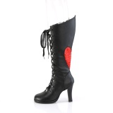 Negros 9,5 cm GLAM-243 botas de cordones tacn mujer