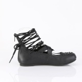 Negros DAISY-11 gticos mujer zapatos de bailarina planos tacn