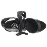 Negros Polipiel 15 cm DELIGHT-600-14 sandalias pleaser con plataforma