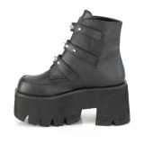 Negros Vegano 9 cm ASHES-55 botines demoniacult con plataforma