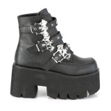 Negros Vegano 9 cm ASHES-55 botines demoniacult con plataforma