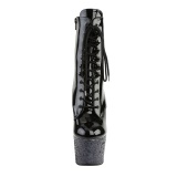 Negros purpurina 18 cm Pleaser ADORE-1020LG botines de pole dance