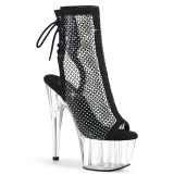 Negros strass botines pleaser con plataforma 18 cm ADORE-1018RM