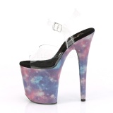 Neon 20 cm FLAMINGO-808REFL Zapatos con tacones pole dance