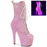 Neon glitter 18 cm ADORE-1040IG plataforma botines tacn alto mujer