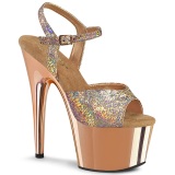 Oro 18 cm ADORE-709HM Zapatos plataforma con tacones glitter